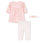 Kleid + Leggings + Stirnband Set KENZO KIDS 
                    M&Auml;DCHEN