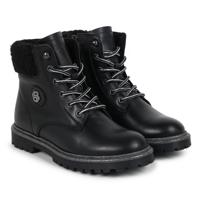 Leder-Stiefeletten BOSS 
                        M&Auml;DCHEN