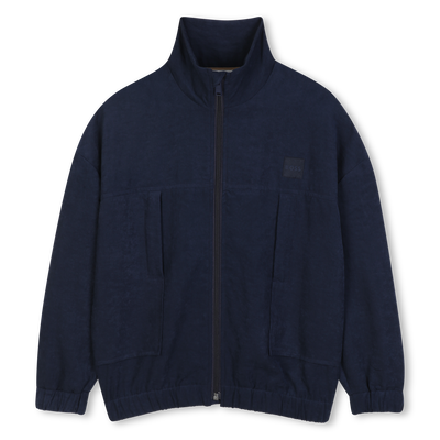 Strickjacke aus satinierter Baumwolle BOSS JUNGE