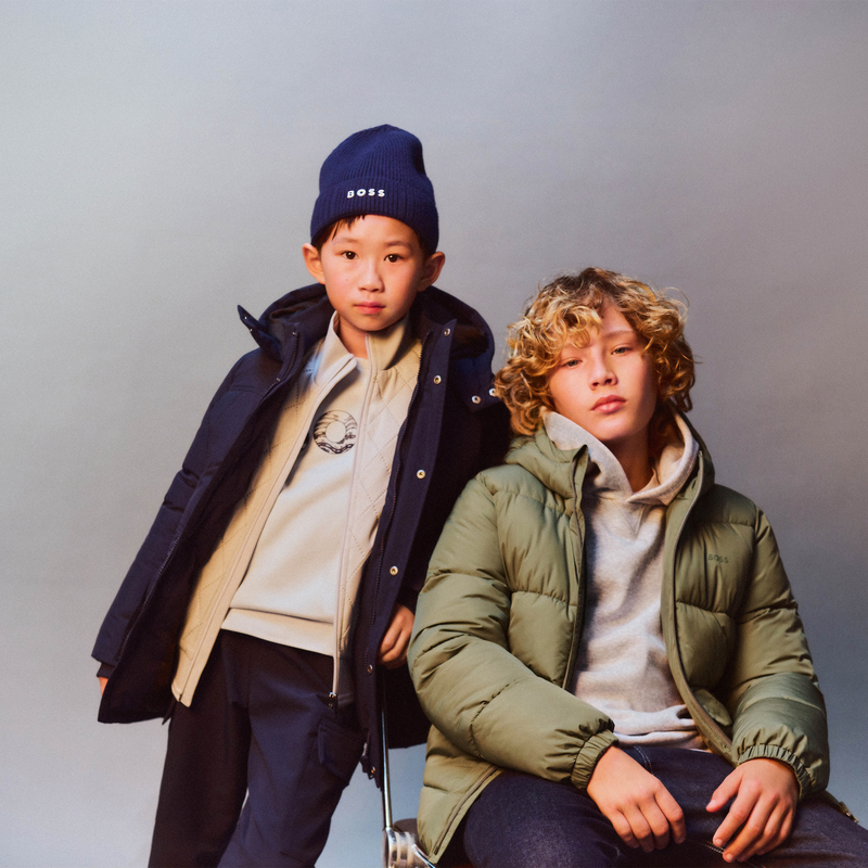 Strickm&uuml;tze mit Logo BOSS 
                        JUNGE