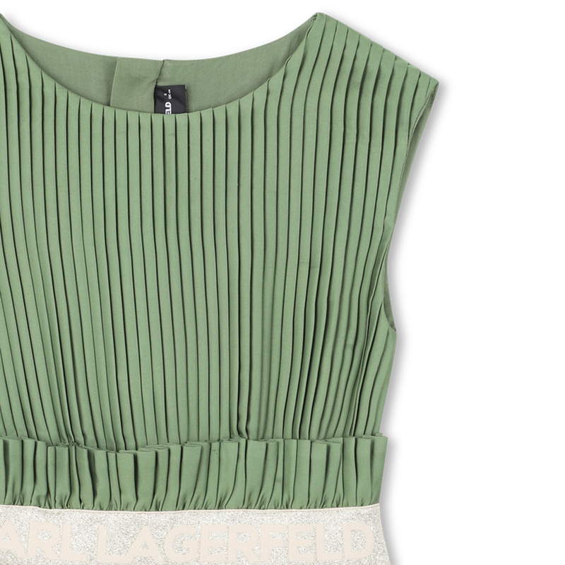 PLISSIERTES KURZ&Auml;RMELIGES KLEID KARL LAGERFELD KIDS 
                        M&Auml;DCHEN