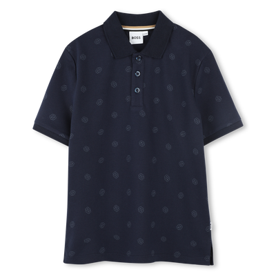 Gerades Poloshirt mit Print BOSS JUNGE