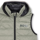 Daunenjacke mit Kapuze in Flann-Optik BOSS 
                    JUNGE