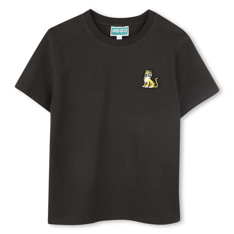 Baumwoll-T-Shirt mit Stick-Patch KENZO KIDS 
                        UNISEX