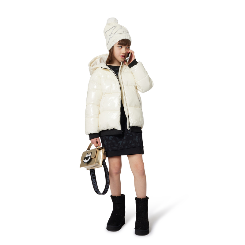 Handtasche aus feinnarbigem, beschichtetem Textil KARL LAGERFELD KIDS 
                        MÄDCHEN