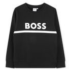 Fleece-sweatshirt, SCHWARZ, hi-res