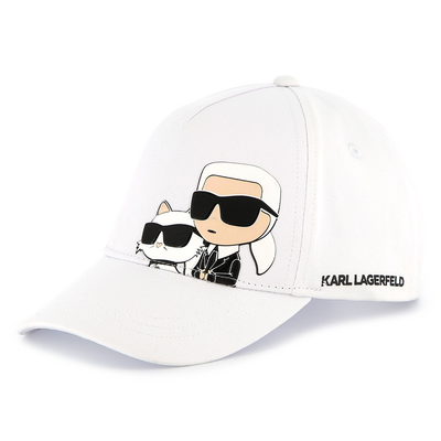 Verstellbare Cap mit Print KARL LAGERFELD KIDS M&Auml;DCHEN