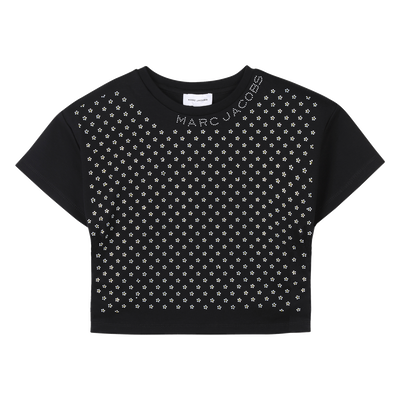 Baumwoll-T-Shirt mit Strass MARC JACOBS M&Auml;DCHEN