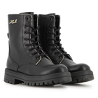 Mittelhoher Schn&uuml;rstiefel aus Rindsleder KARL LAGERFELD KIDS 
                    M&Auml;DCHEN