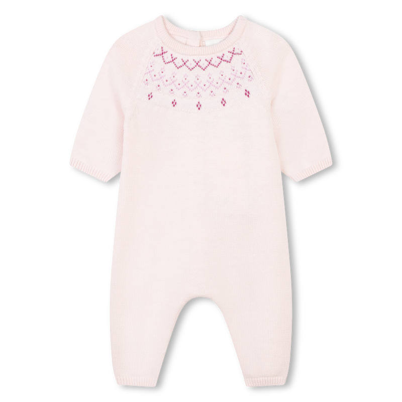 Strampler aus Baumwoll-Strick CARREMENT BEAU 
                        M&Auml;DCHEN