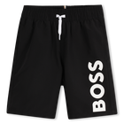 Gepeachte Badeshorts, SCHWARZ, hi-res