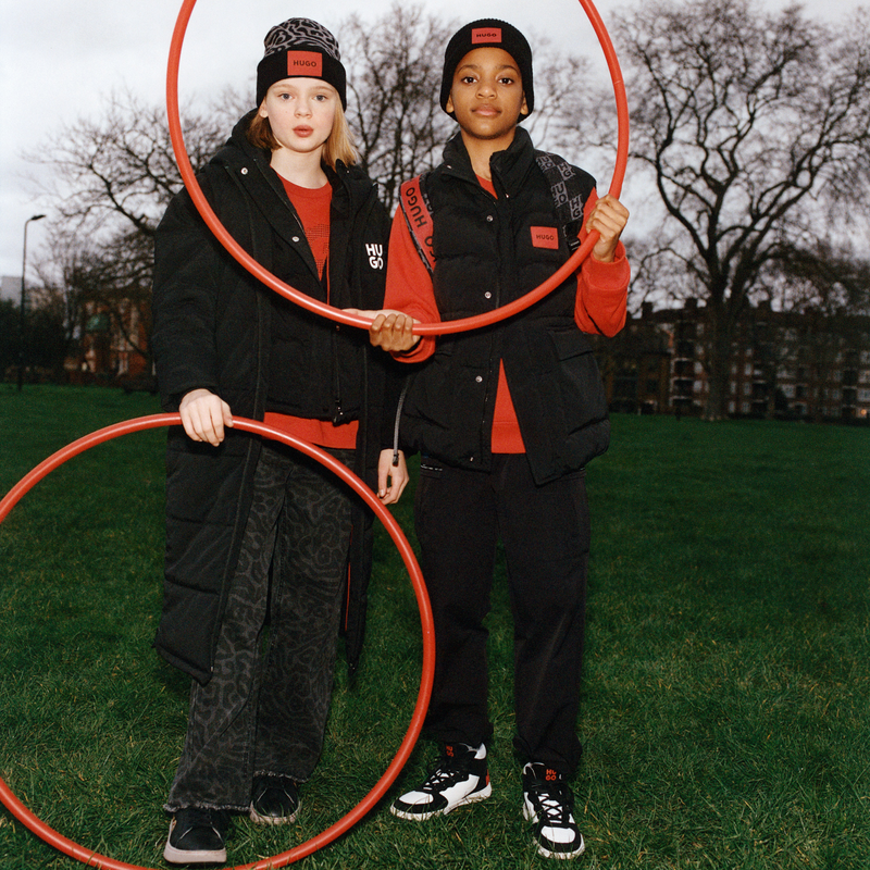 Strickm&uuml;tze mit Muster HUGO 
                        M&Auml;DCHEN