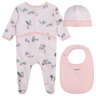 Baumwoll-Pyjama, M&uuml;tze &amp; Latz KENZO KIDS M&Auml;DCHEN