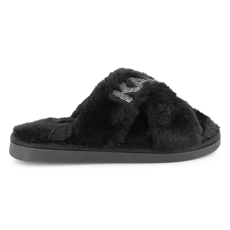 Hausschuhe mit gekreuzten Tr&auml;gern KARL LAGERFELD KIDS 
                        M&Auml;DCHEN