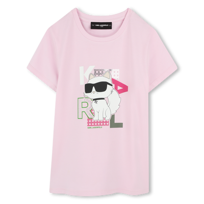 Bedrucktes T-Shirt KARL LAGERFELD KIDS M&Auml;DCHEN