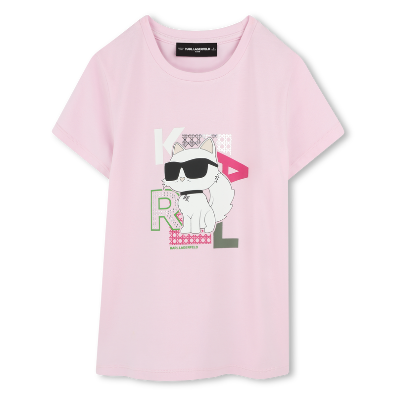 Bedrucktes T-Shirt KARL LAGERFELD KIDS 
                        M&Auml;DCHEN