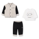 Set aus Strickjacke und Hose aus doppeltem Jersey KARL LAGERFELD KIDS 
                    JUNGE