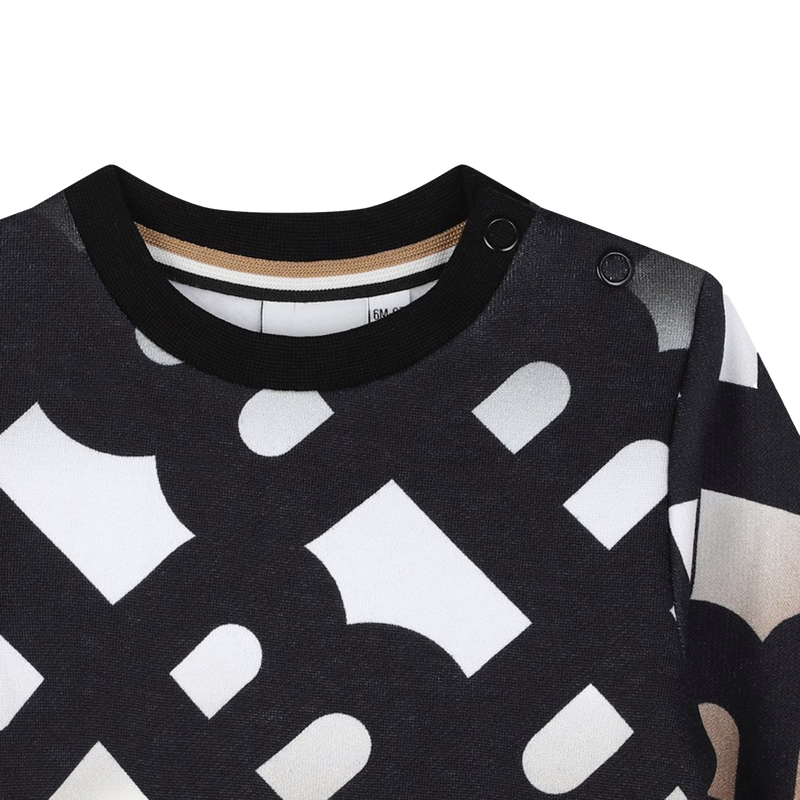 Dreifarbiger Sweater mit Print BOSS 
                        JUNGE