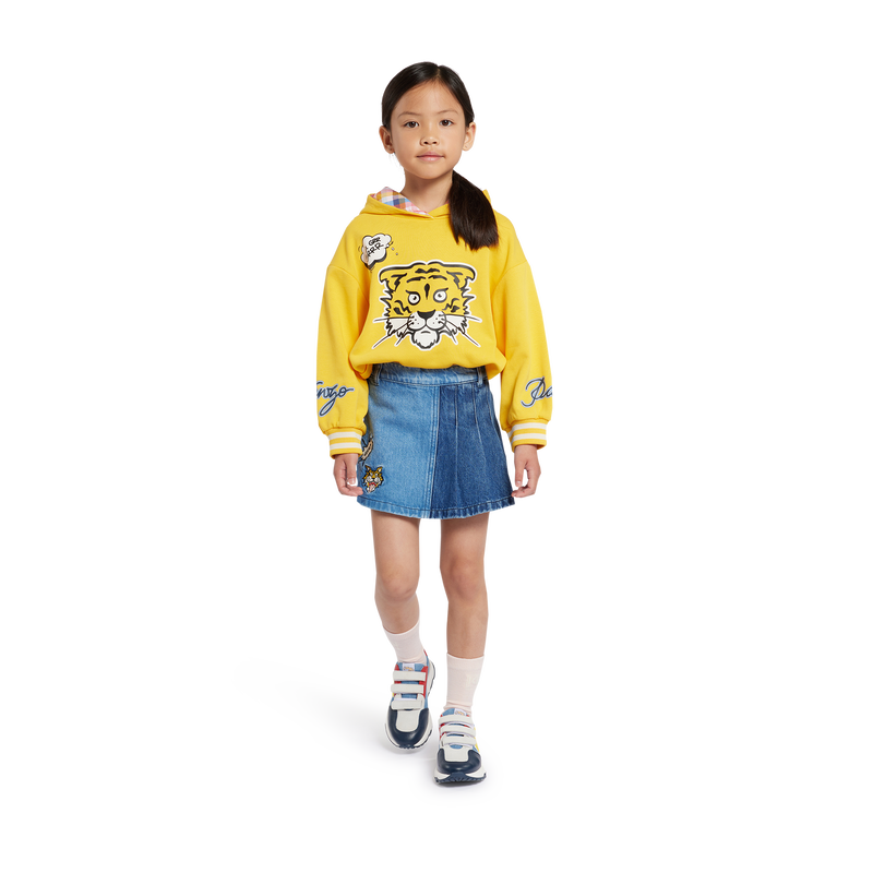 Bestickte Jeansshorts KENZO KIDS 
                        M&Auml;DCHEN