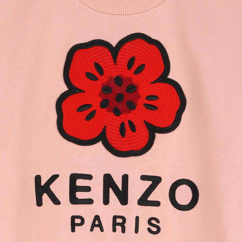 Sweatshirt aus ungeb&uuml;rstetem Fleece KENZO KIDS 
                        M&Auml;DCHEN