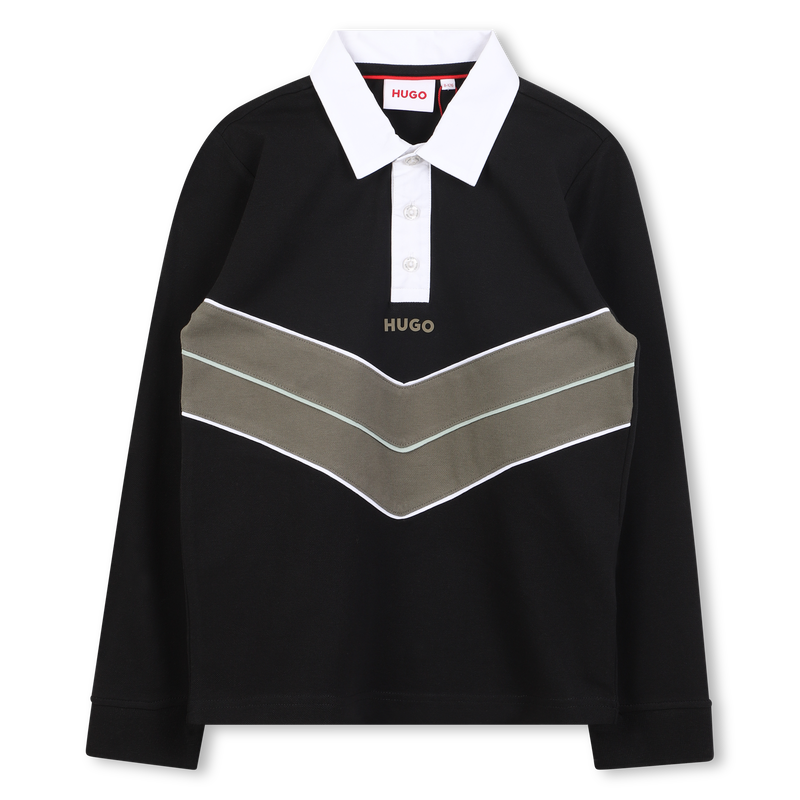 Lang&auml;rmeliges Poloshirt HUGO 
                        JUNGE