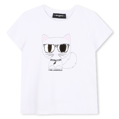 T-SHIRT ILLUSTRATION CHOUPETTE KARL LAGERFELD KIDS MÄDCHEN