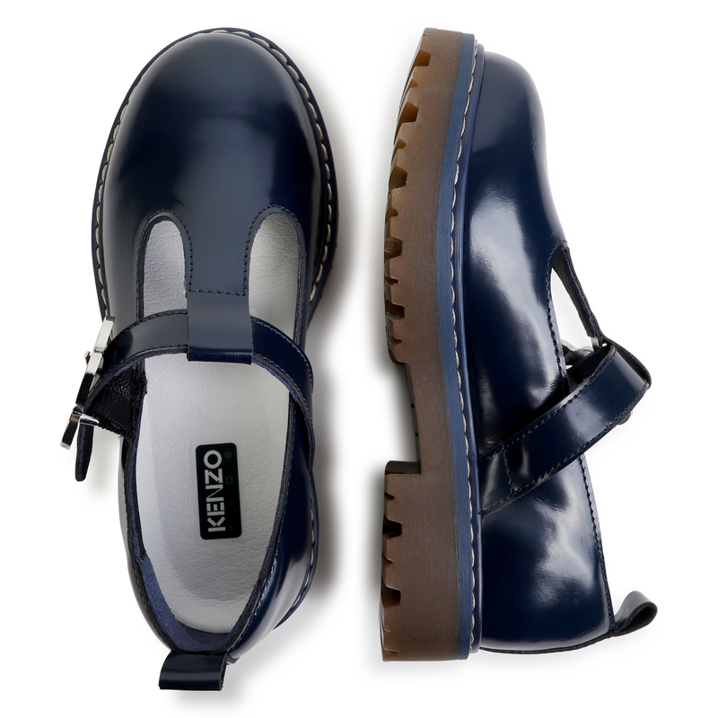 Leder-Ballerinas mit Schnalle KENZO KIDS 
                        M&Auml;DCHEN