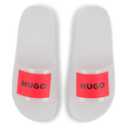 Pantoletten mit Badge HUGO 
                    M&Auml;DCHEN