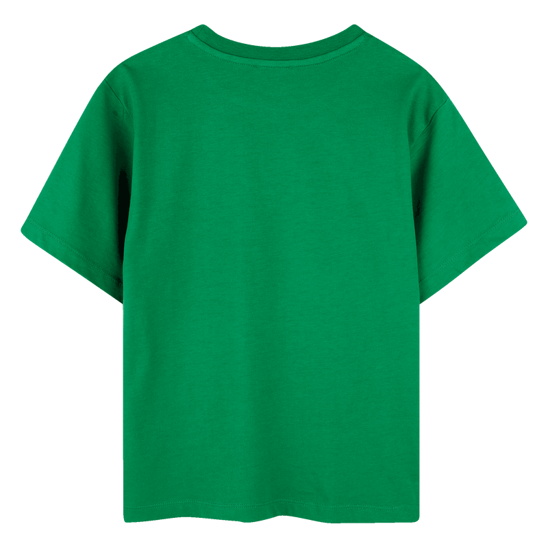 Besticktes T-Shirt mit Badge KENZO KIDS 
                        M&Auml;DCHEN