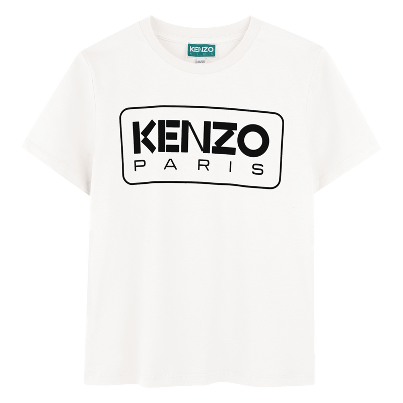 Kurz&auml;rmliges Baumwoll-T-Shirt KENZO KIDS 
                        JUNGE