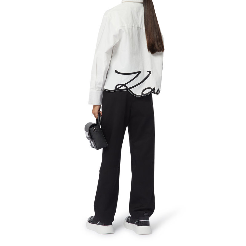 High-Top-Sneaker aus Leder KARL LAGERFELD KIDS 
                        M&Auml;DCHEN