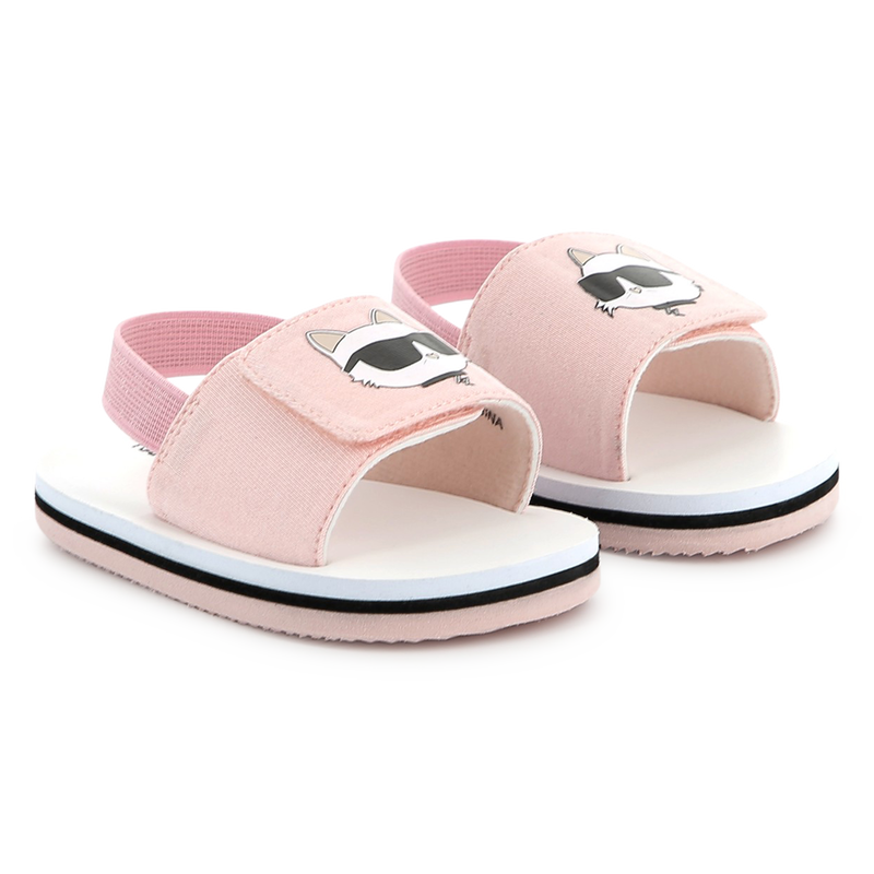 Leichte Sandalen mit Klett KARL LAGERFELD KIDS 
                        UNISEX