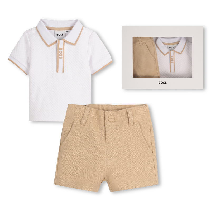 Set aus Polohemd und Shorts BOSS 
                        JUNGE