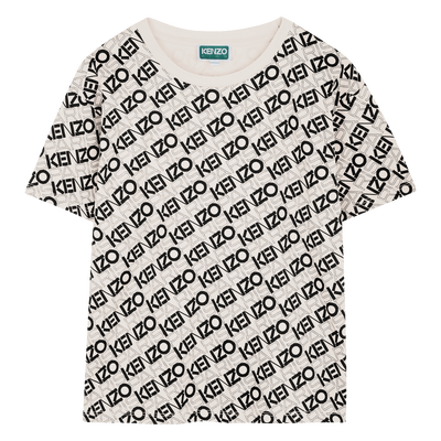Baumwoll-T-Shirt mit Print KENZO KIDS JUNGE