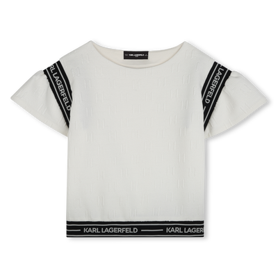 T-Shirt mit Volant-&Auml;rmeln KARL LAGERFELD KIDS M&Auml;DCHEN