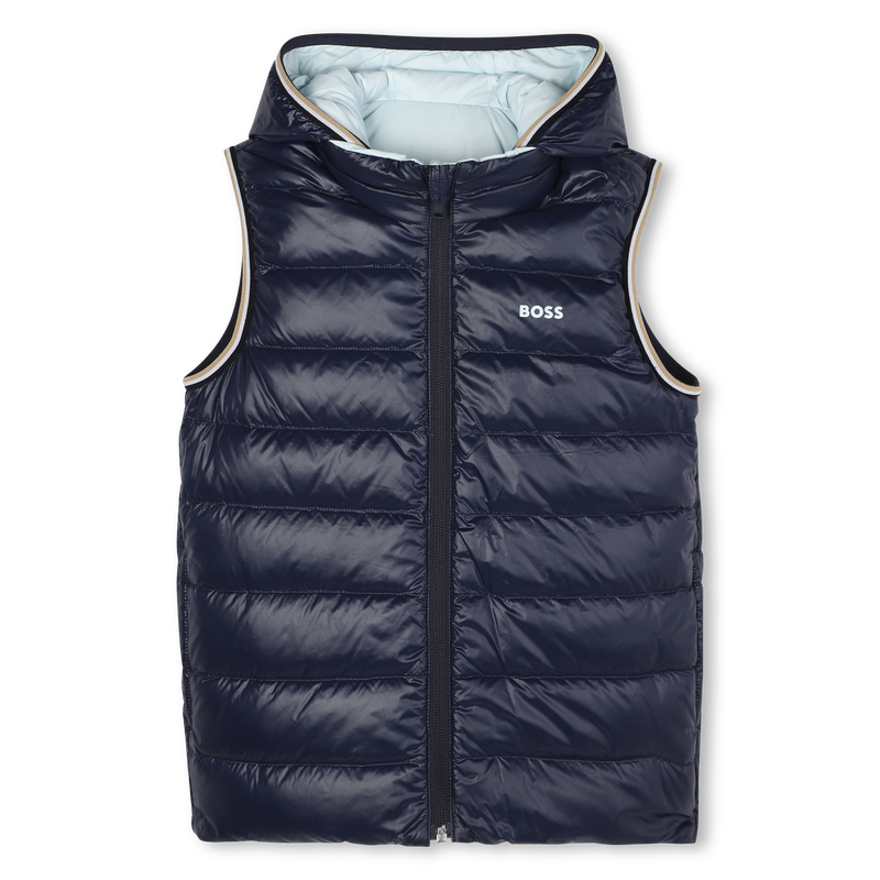 Daunenjacke mit Kapuze in Flann-Optik BOSS 
                        JUNGE