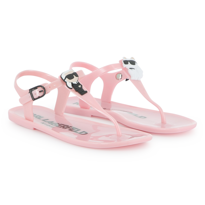 Schnallen-Sandalen mit Badge KARL LAGERFELD KIDS 
                        M&Auml;DCHEN