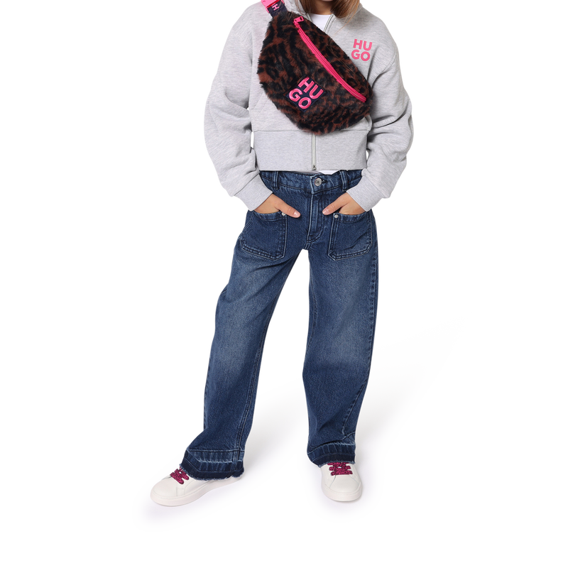 Sweatjacke mit Blumenmotiv HUGO 
                        M&Auml;DCHEN