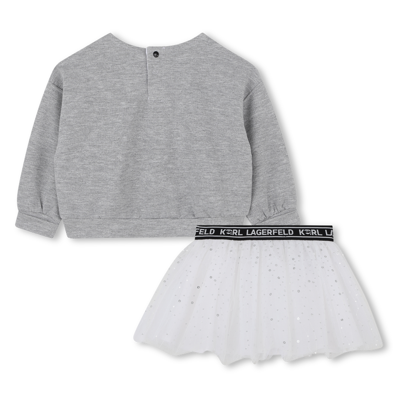 Set aus Sweatshirt und Rock KARL LAGERFELD KIDS 
                        M&Auml;DCHEN