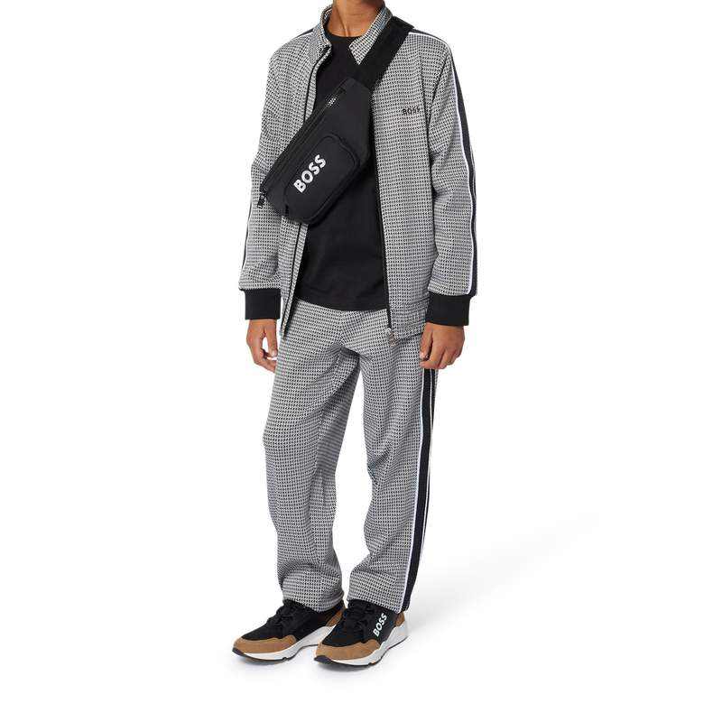 Cardigan mit Zip und Print BOSS 
                        JUNGE