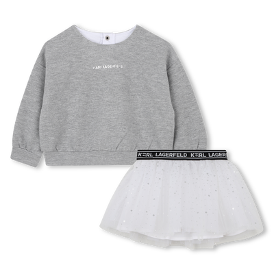 Set aus Sweatshirt und Rock KARL LAGERFELD KIDS M&Auml;DCHEN