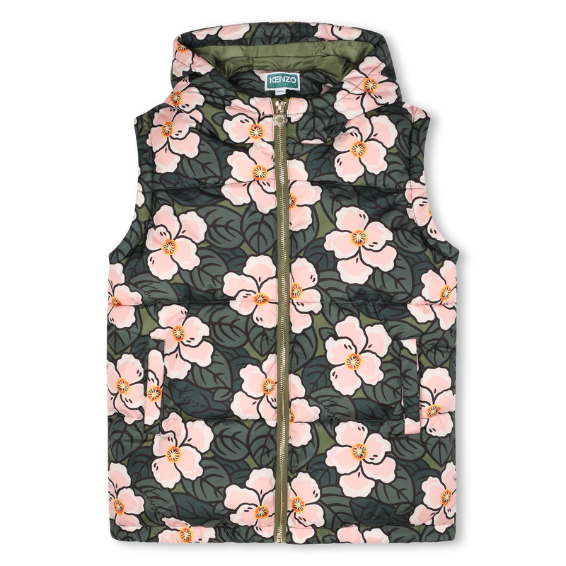 Daunenjacke mit abnehmbaren &Auml;rmeln KENZO KIDS 
                        M&Auml;DCHEN