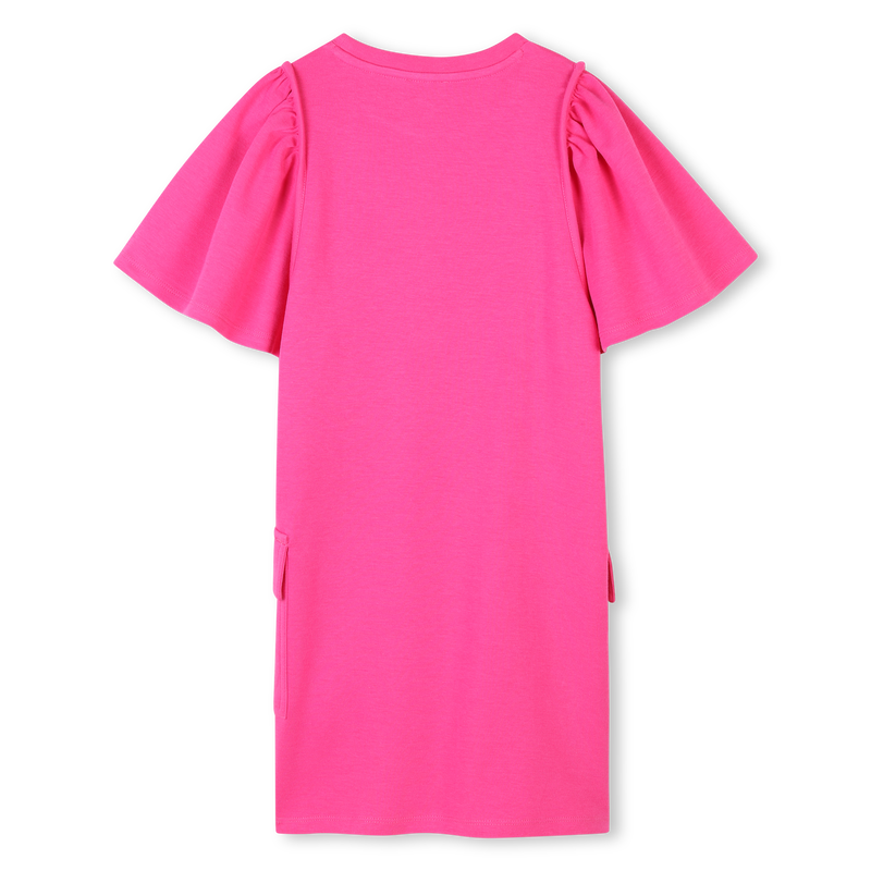 Kurz&auml;rmeliges Baumwoll-Kleid KENZO KIDS 
                        M&Auml;DCHEN