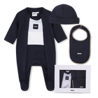 Pyjama-Set mit M&uuml;tze und L&auml;tzchen, MARINE, hi-res