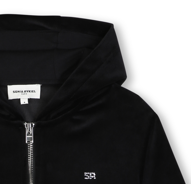 Cardigan aus Samt mit Kapuze SONIA RYKIEL 
                        M&Auml;DCHEN