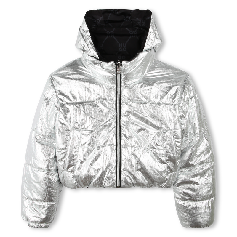 Kurze Wende-Winterjacke HUGO 
                        M&Auml;DCHEN