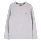 Sweatshirt mit Rundhalsausschnitt, MELIERTES GRAU, hi-res