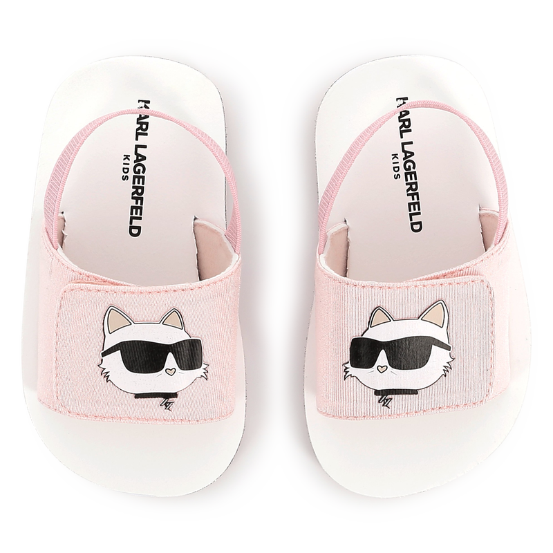 Leichte Sandalen mit Klett KARL LAGERFELD KIDS 
                        UNISEX