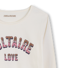 Bedrucktes lang&auml;rmeliges T-Shirt ZADIG VOLTAIRE 
                    M&Auml;DCHEN