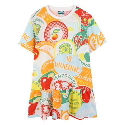 Bunt gemustertes Kleid KENZO KIDS M&Auml;DCHEN